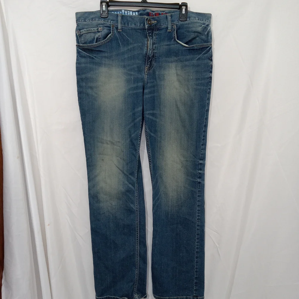 Urban Pipeline Men's Slim Straight Leg Jeans 36×34 Acid Wash Grunge Punk